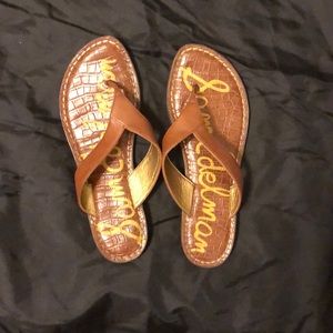 Sam Edelman leather flip flops